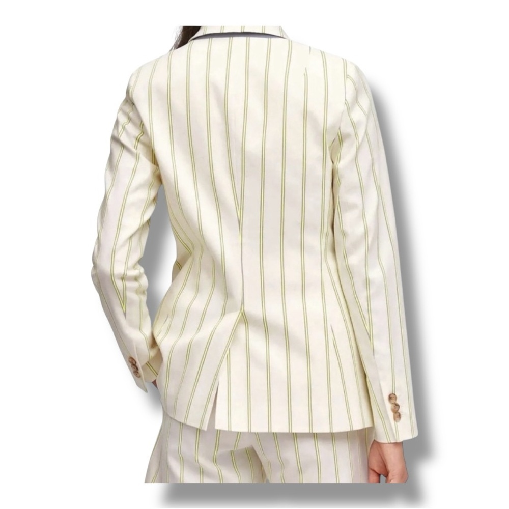 BANANA REPUBLIC Cream and Green Blazer Tailored Fit 12 - Picture 2 of 5